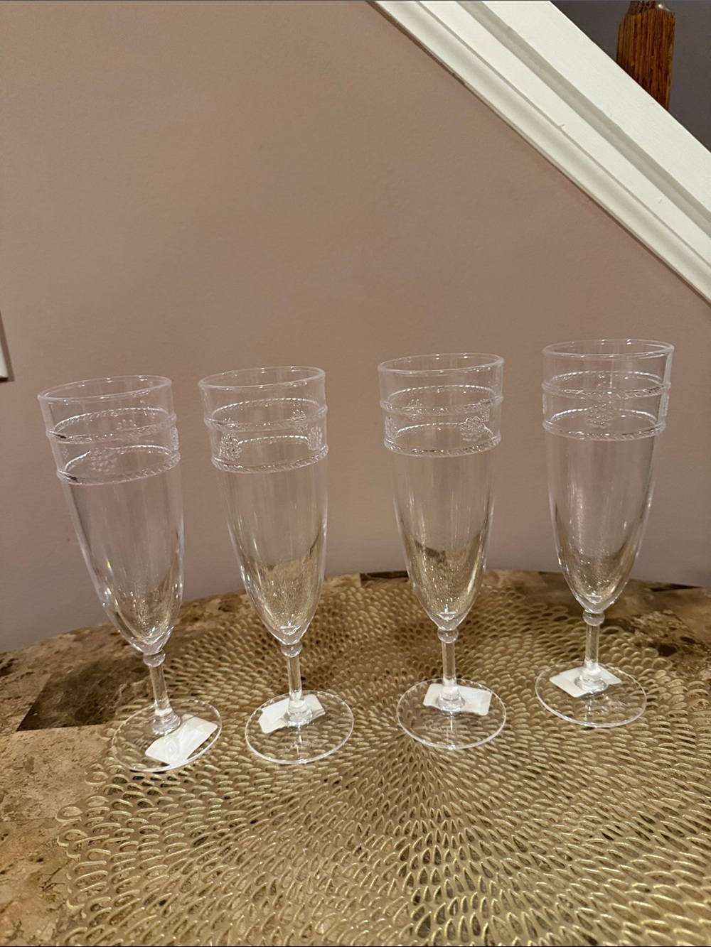 Juliska ISABELLA Acrylic Flute, Set of 4